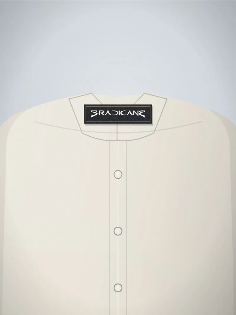 Kids' Oxford Shirt in Ivory, close-up
