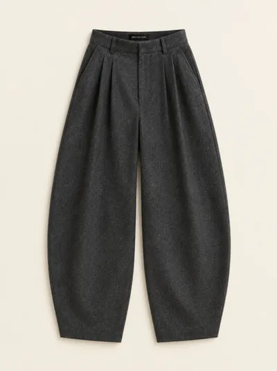 Tailored Barrel-Leg Trouser