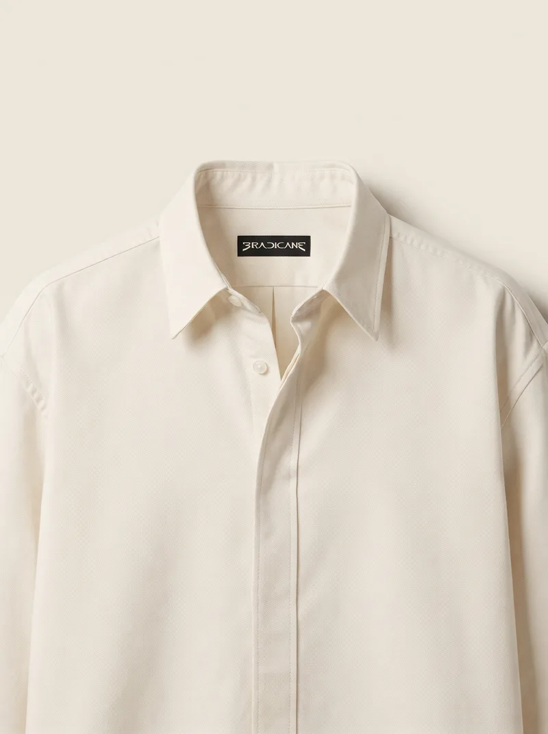 Oxford Shirt in Ivory, front