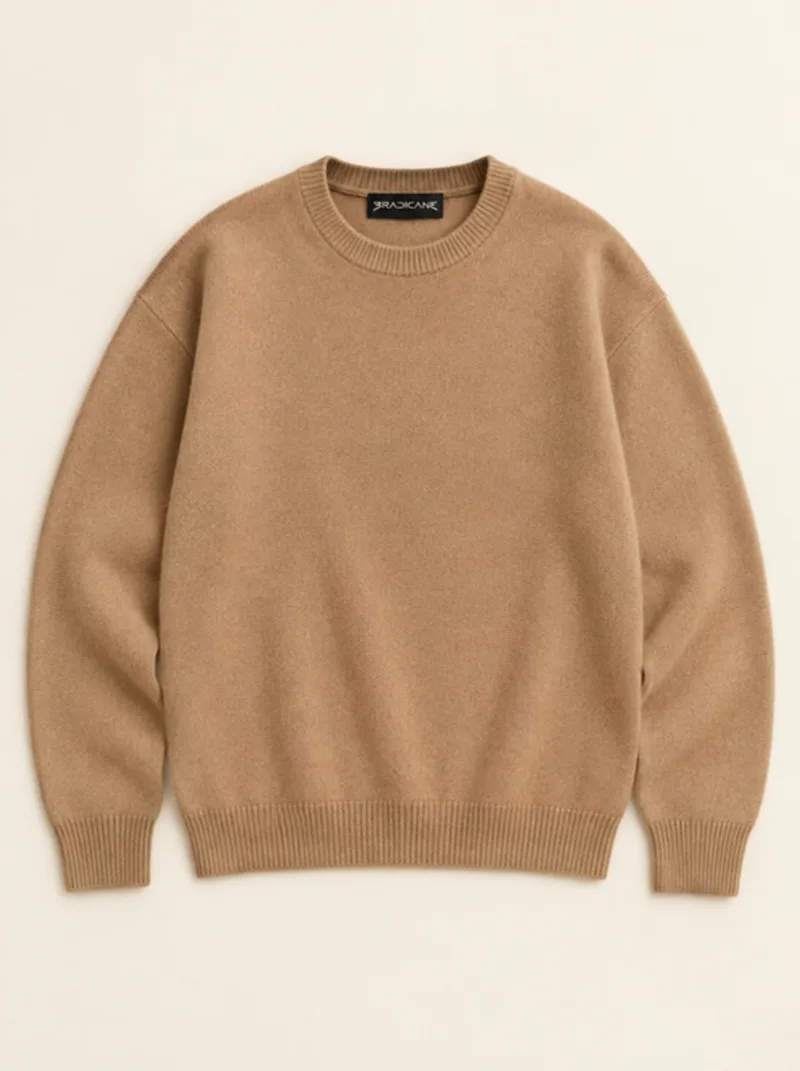 Cashmere Crewneck in Camel