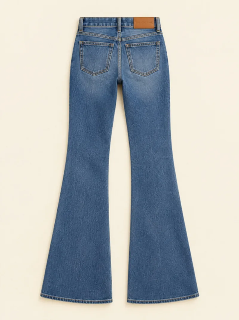 High-Rise Bootcut Jean in Mid Wash, back view