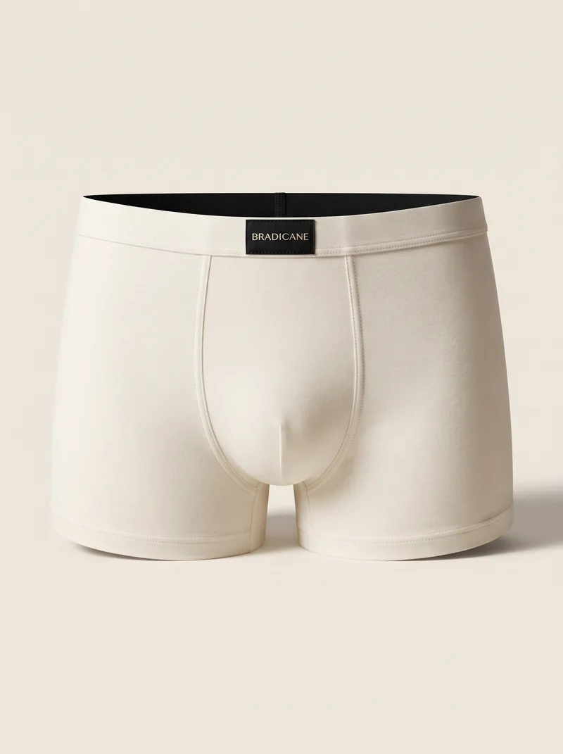 Cotton Boxer Brief in Ivory
