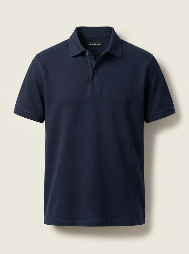Piqué Polo in Navy